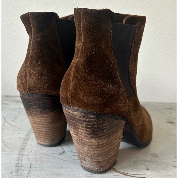 Vince Camuto Hessa ankle boot leather suede fall boho rustic short chellsa 9.5 - Picture 7 of 10